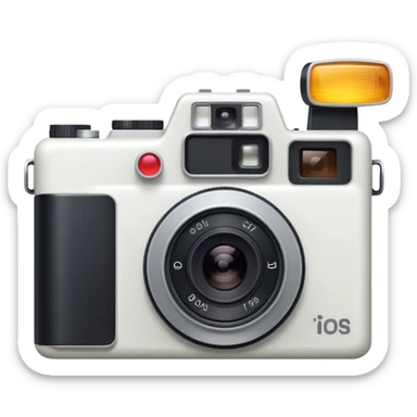 1990's camera White  sticker