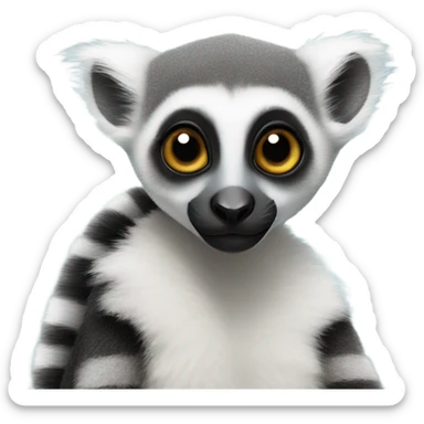 lemur in love sticker
