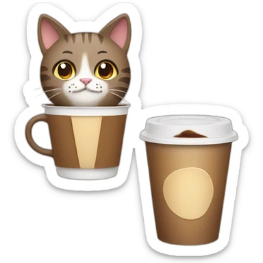 coffee cat sticker