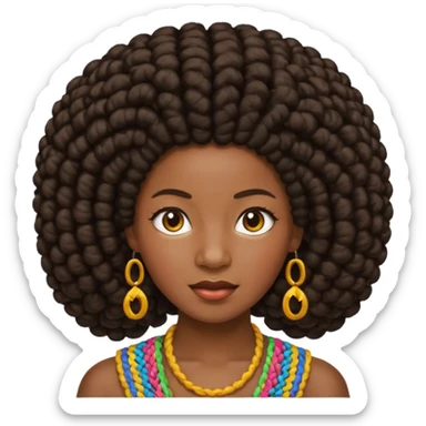 Trança afro sticker