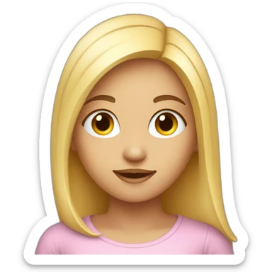 a cute young woman who uses a computer sticker