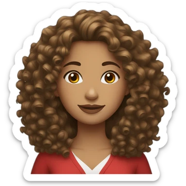 lebanon woman curly hair sticker