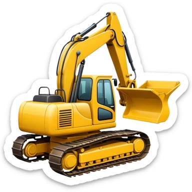 excavator sticker