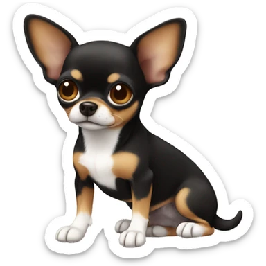 small black and brown chihuahua  sticker