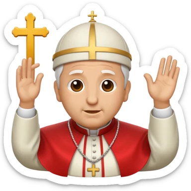 pope emoji just his face sticker