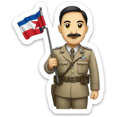 Hitler qui porte le drapeau de l israel sticker