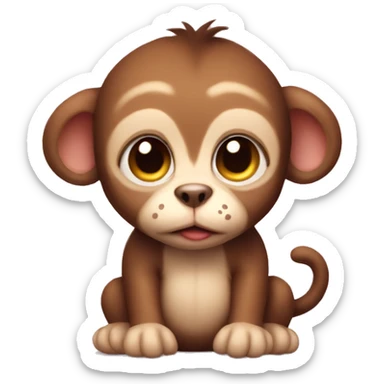 Puppy monkey baby sticker