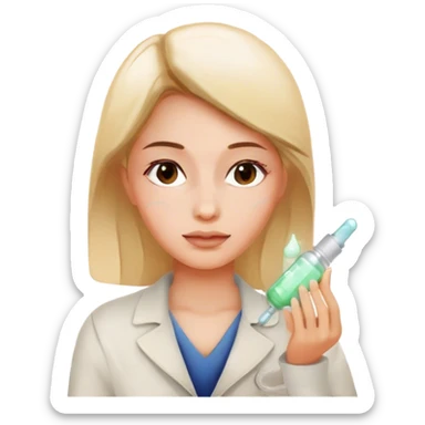 girl with skincare serum sticker