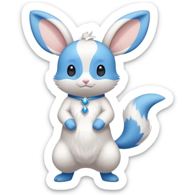 Minun-Minccino-fusion, full body sticker