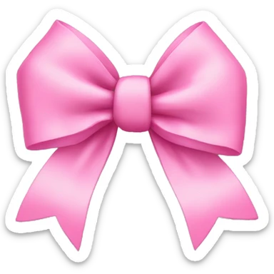Pink bow sticker