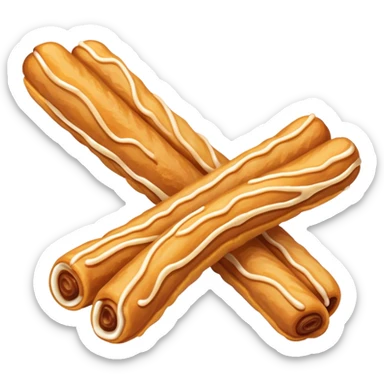 Simple churro street snack with soft tones sticker
