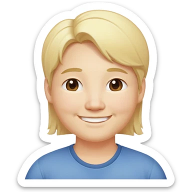 "- Nam
- 35 tuổi
- Da trắng
- Tóc vàng
- Cười mỉm, mặt mũm mĩm
" sticker