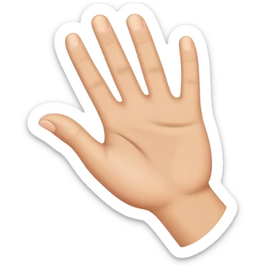 hand pushing forward, classic emoji look sticker