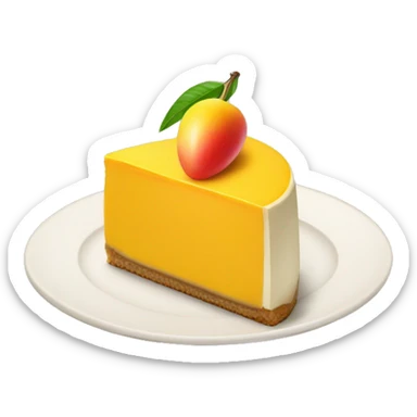 mango on top of a cheesecake sticker