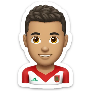 Ronaldo avec le maillot du Maroc sticker
