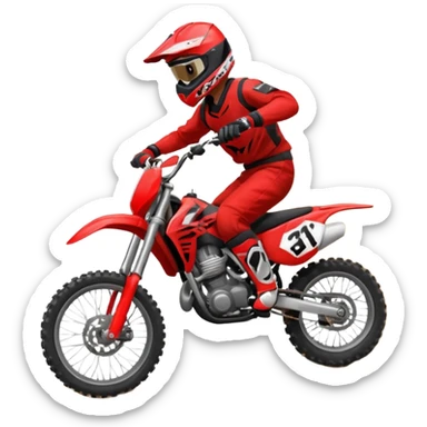 Motocross чёрный с красным sticker