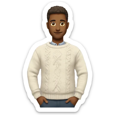 Cozy winter sweater sticker