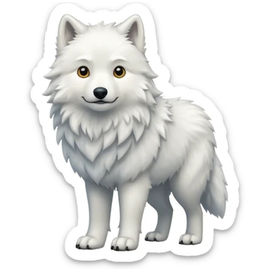White wolf emoji sticker