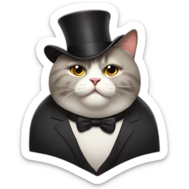 fat cat godfather sticker