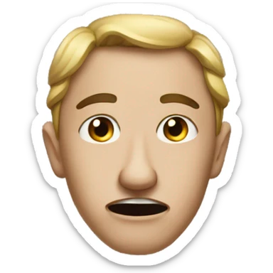 shame and guilty face sticker