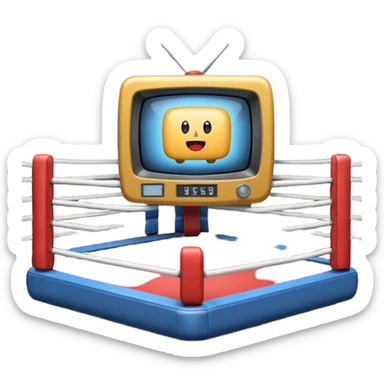 television in the ring movie sticker