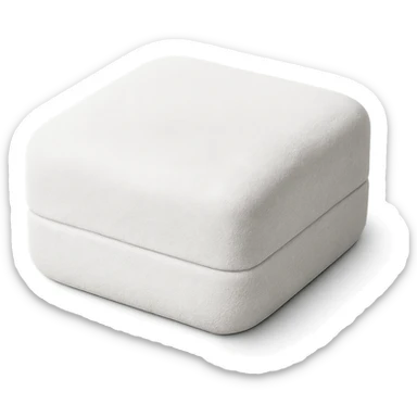 white sparkly velvet jewelry box sticker