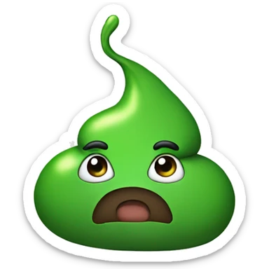 Green poop sticker
