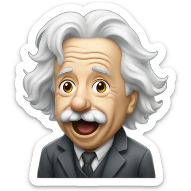 Einstein sacando la lengua sticker