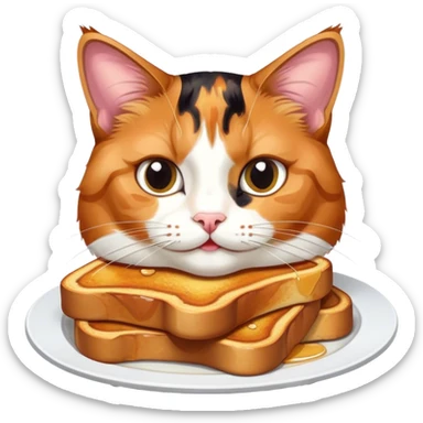 French toast cat sticker