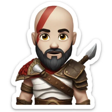 young kratos god of war sticker