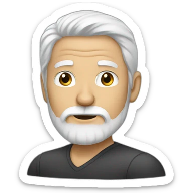 mature man with white beard sticker