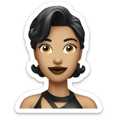 latex beauty in black sticker