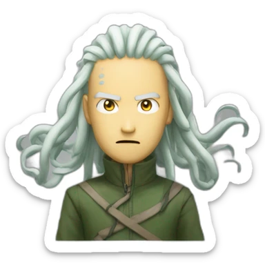 la fusion entre un kraken et naruto sticker