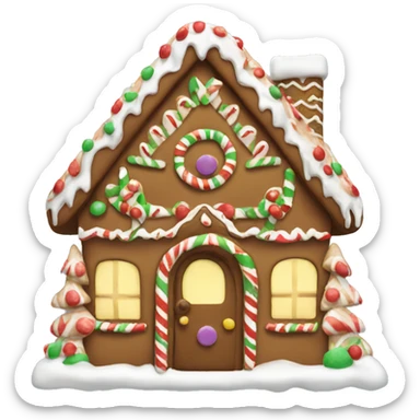 Christmas gingerbread house  sticker