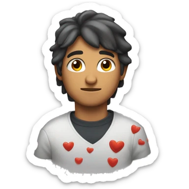 Corazón humano con grietas sticker