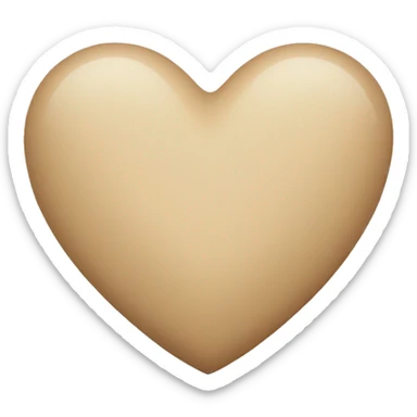 Beige heart  sticker