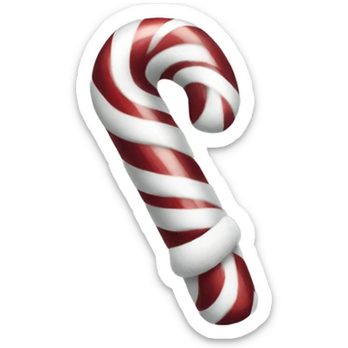 Black and white candy cane sticker