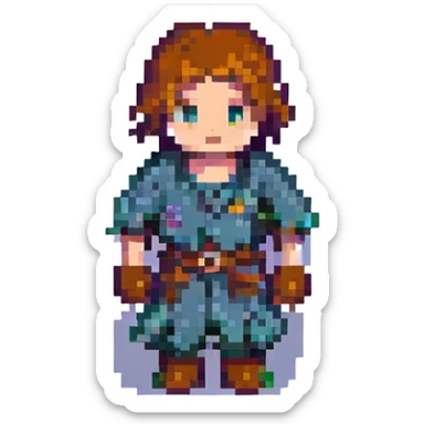 portrait of Deutsch Tamás, Hungarian politician, pixel art style sticker