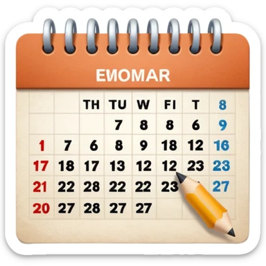 quiero un emoji que me muestre la fecha del dia sticker