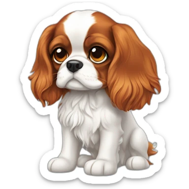 Cavalier king charles tricolore sticker