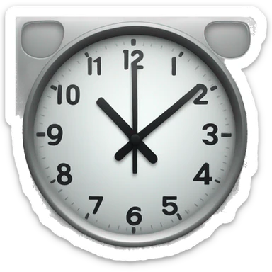 Digital clock 08:00 sticker