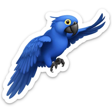 Hyacinth Macaw Flying sticker