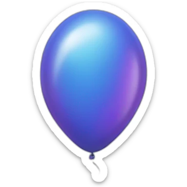 number three balloon sticker