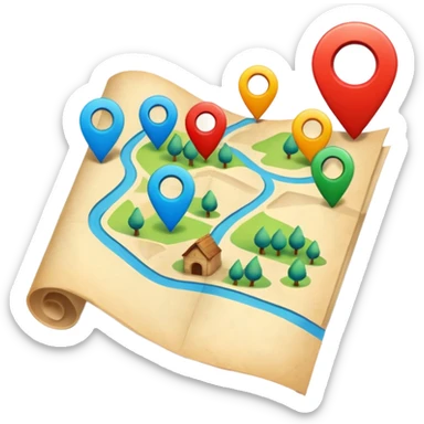 ubicacion en el mapa sticker