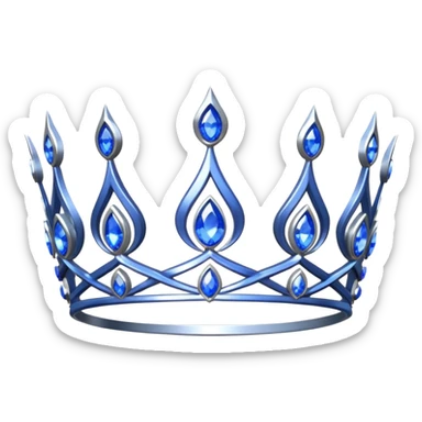 The Ravenclaw Diadem is a tiara-like object with, made of gleaming silver and set with glittering blue gem. It is enchanted and round  sticker