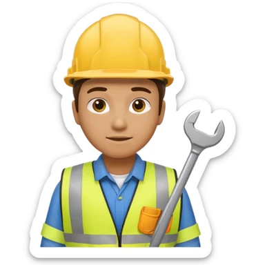 construction worker sticker