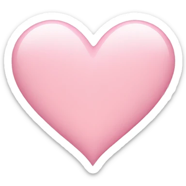 light pink heart sticker