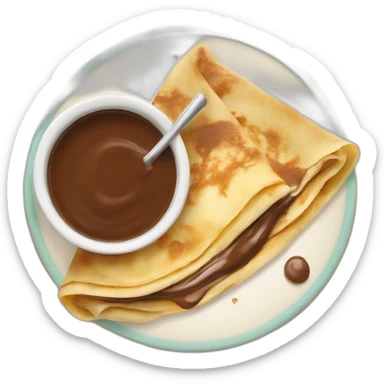 Crepes with Nutella and tea sticker