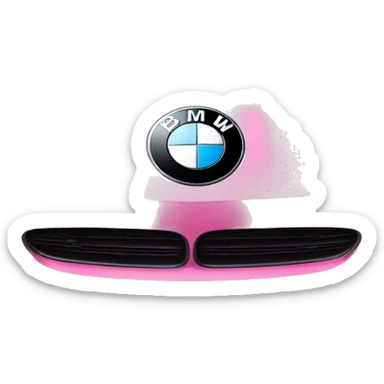 Bmw logo in pink sticker