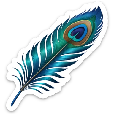 I need the single feather of peacock sticker